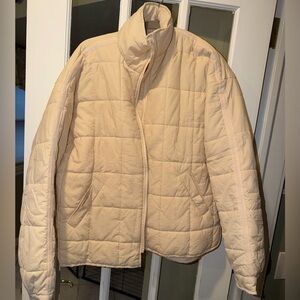Box quilt oversized lightweight puffer jacket LARGE nwot